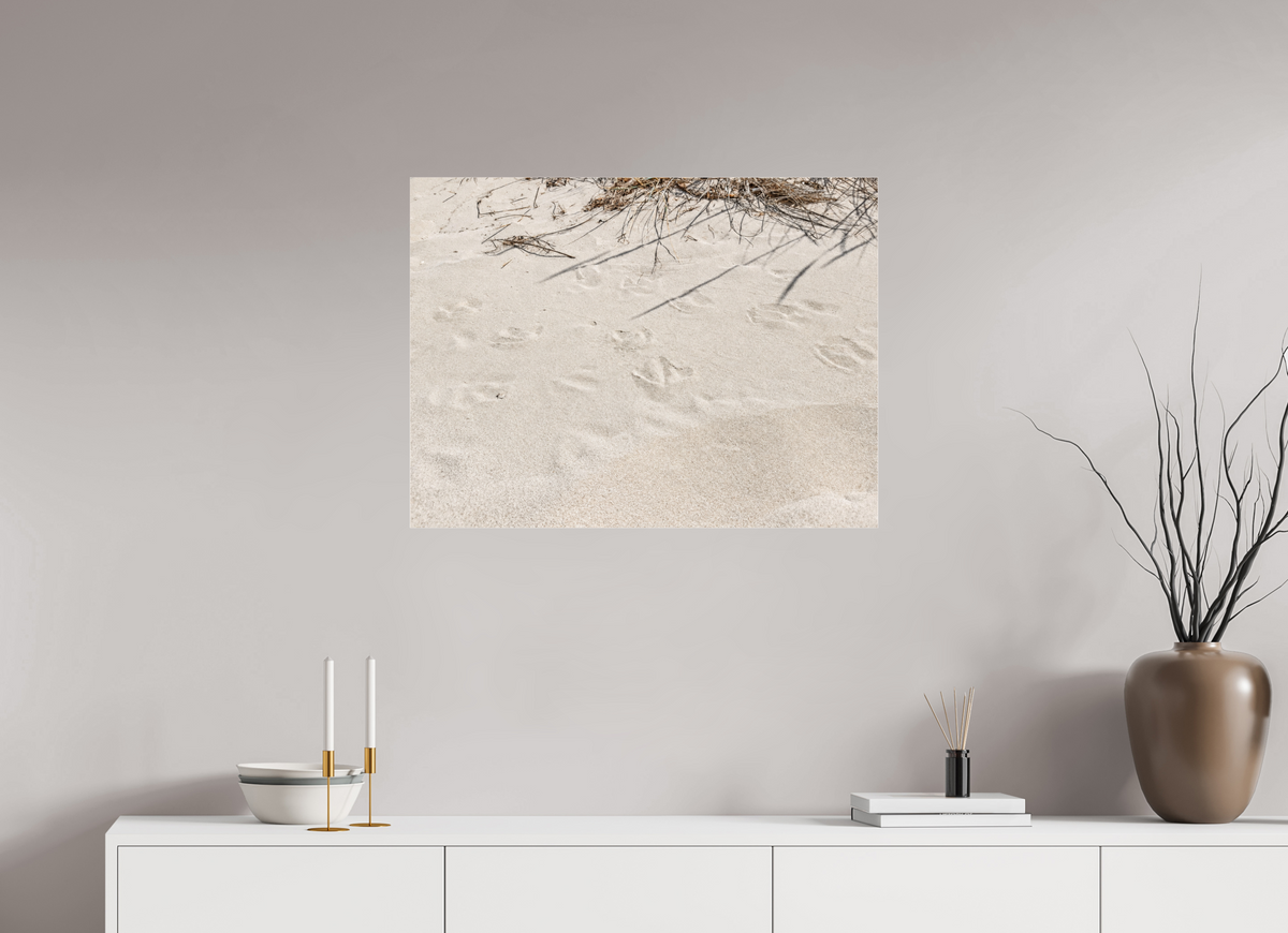 80 x 60 cm, Photo Print Under Acrylic Glass Traces in the Sand
