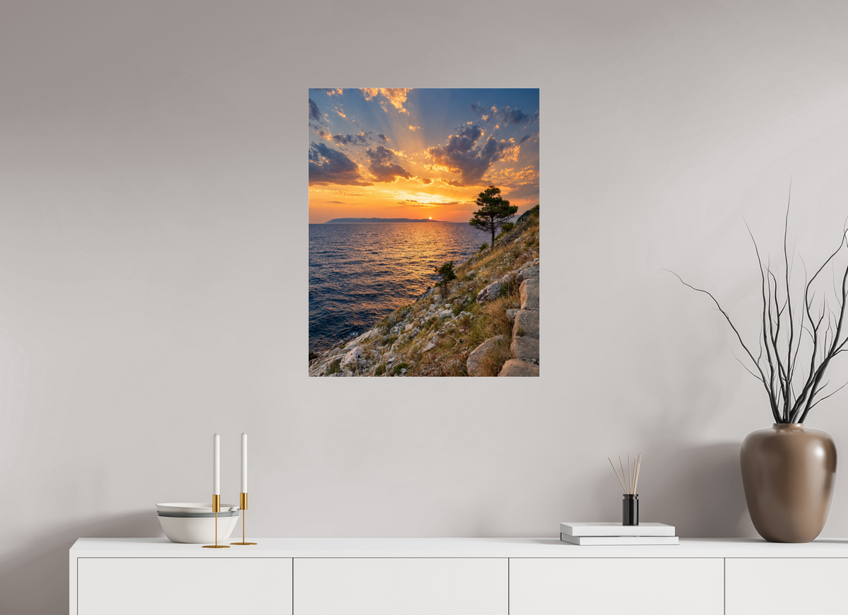 60 x 75 cm, Photo Print Under Acrylic Glass Adriatic Afterglow
