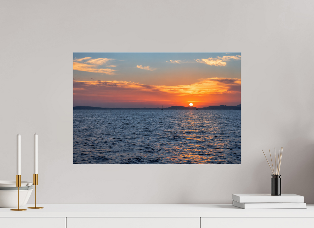 60 x 40 cm, Photo Print Under Acrylic Glass Mediterranean Afterglow – Mallorca