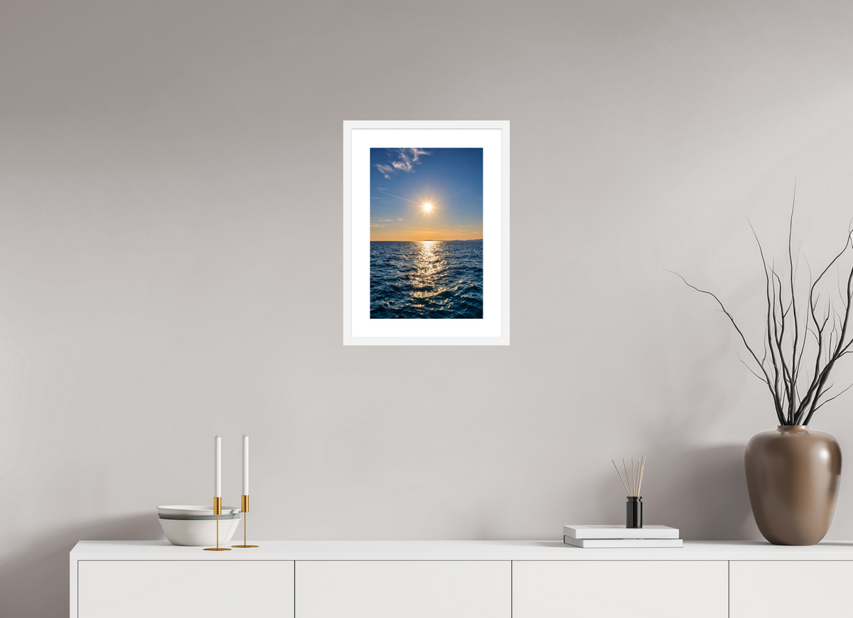 30 x 45 cm, Fineartprint im Rahmen - weiß Path of Light