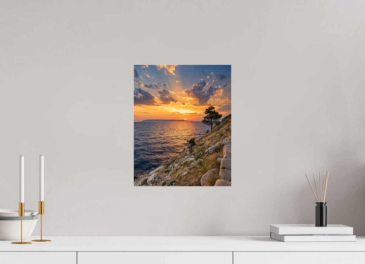 30 x 37,5 cm, Photo Print Under Acrylic Glass Adriatic Afterglow