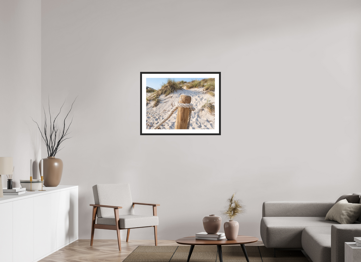 80 x 60 cm, Fineartprint im Rahmen - schwarz Dune Stillness
