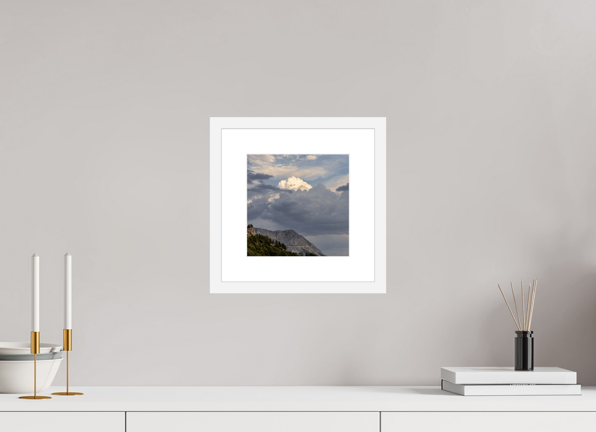 20 x 20 cm, Fineartprint im Rahmen - weiß Where Light Emerges