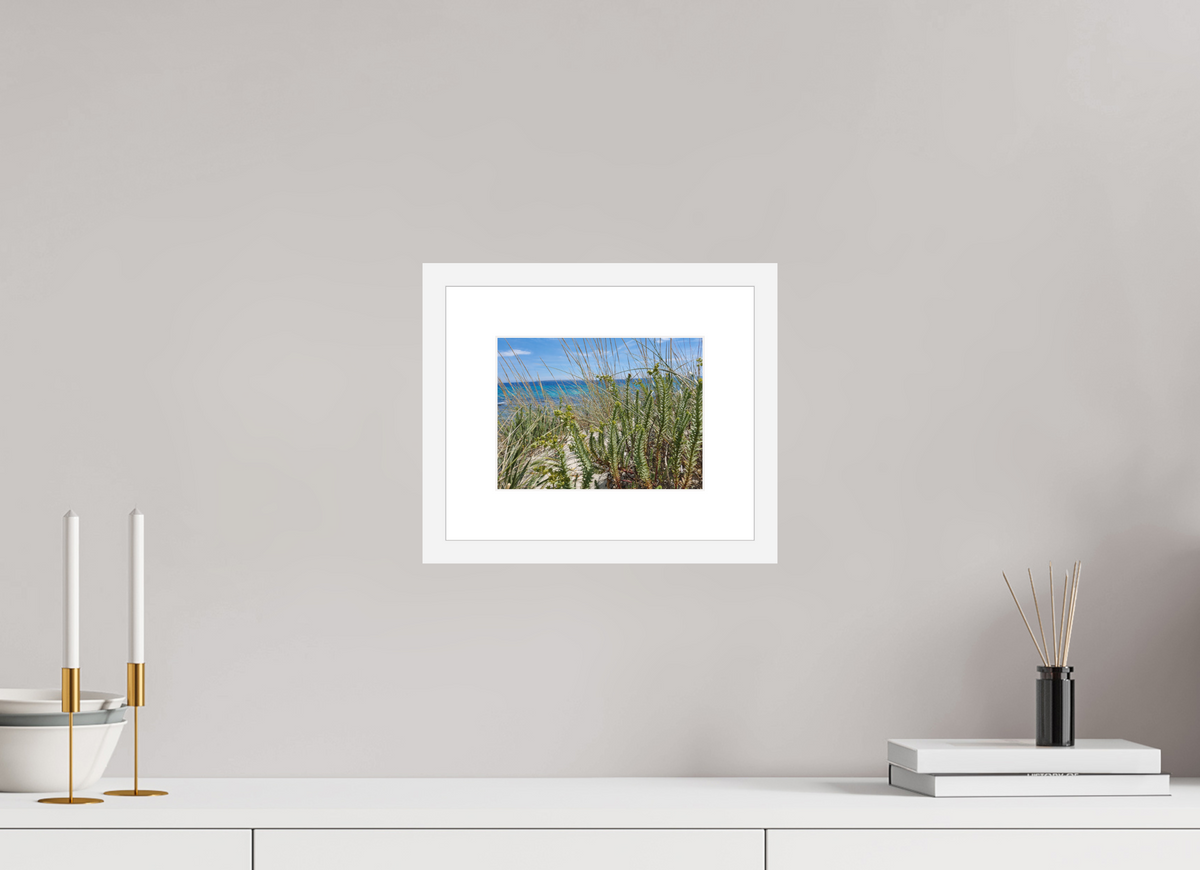20 x 15 cm, Fineartprint im Rahmen - weiß Wild Coastal Grace