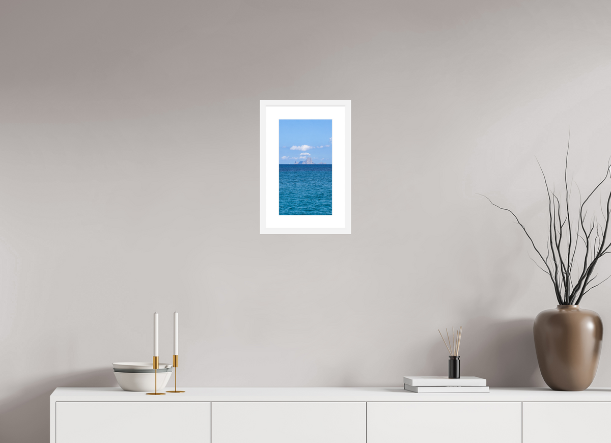 20 x 35,3 cm, Fineartprint im Rahmen - weiß Beyond the Blue