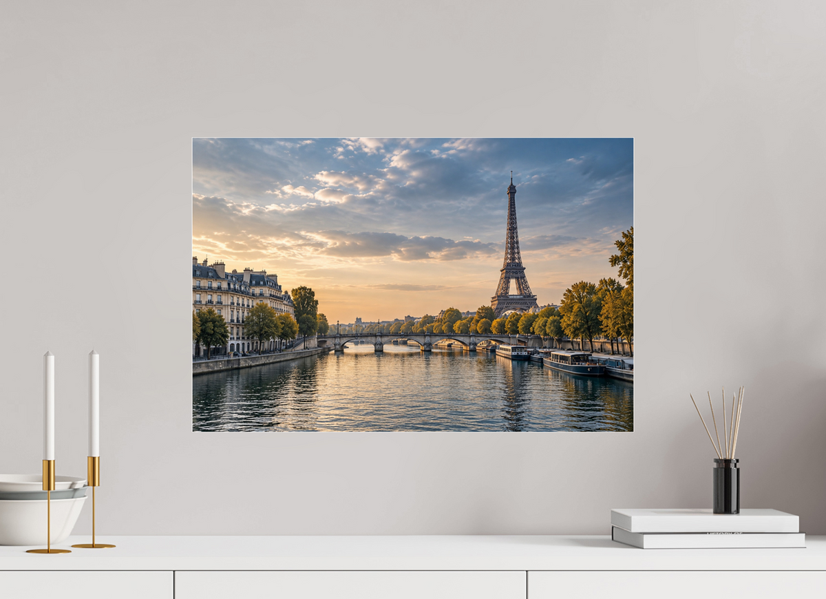 60 x 40 cm, Photo Print Under Acrylic Glass Paris — Timeless Seine
