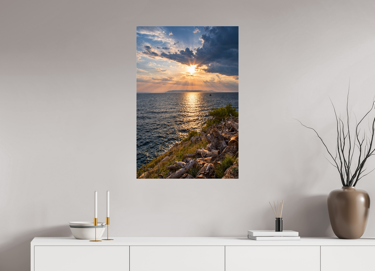 60 x 90 cm, Photo Print Under Acrylic Glass Light Beyond the Clouds