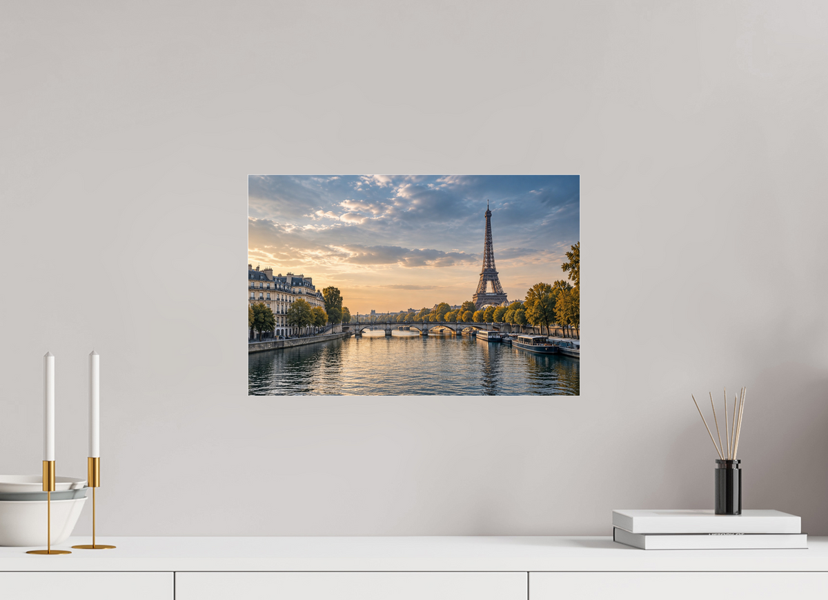 45 x 30 cm, Photo Print Under Acrylic Glass Paris — Timeless Seine