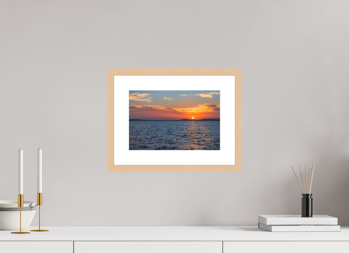 30 x 20 cm, Fineartprint im Rahmen - natur Mediterranean Afterglow – Mallorca