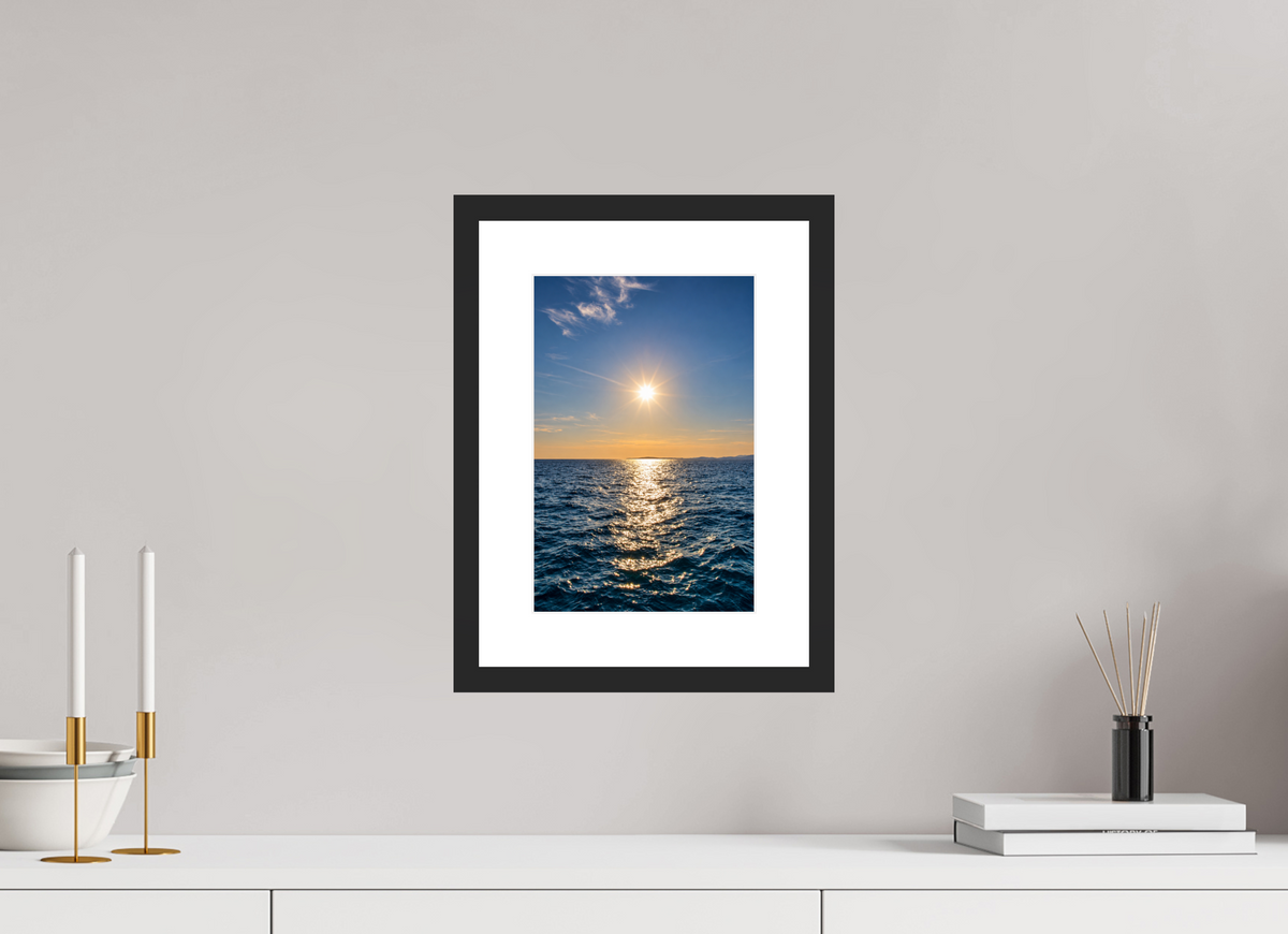 20 x 30 cm, Fineartprint im Rahmen - schwarz Path of Light