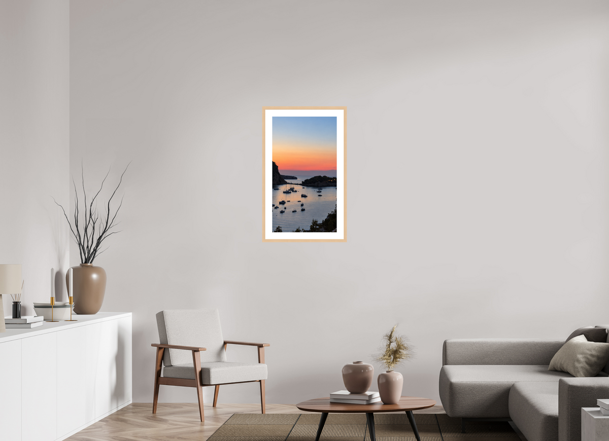 45 x 80 cm, Fineartprint im Rahmen - natur Twilight Haven