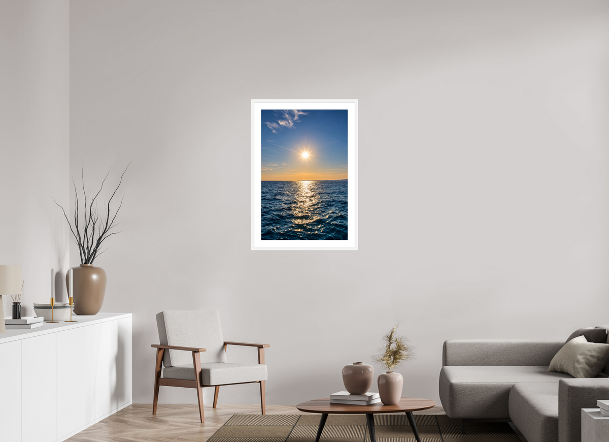 60 x 90 cm, Fineartprint im Rahmen - weiß Path of Light