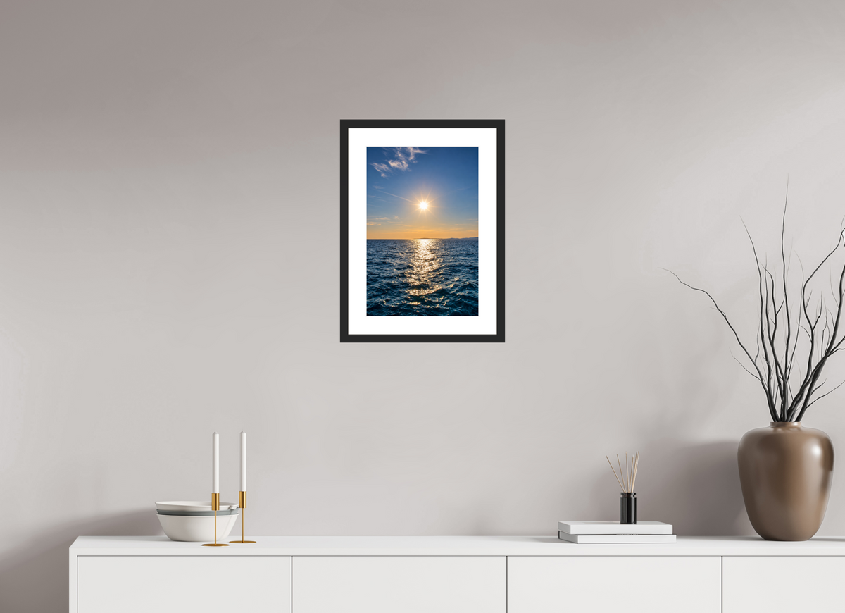 30 x 45 cm, Fineartprint im Rahmen - schwarz Path of Light