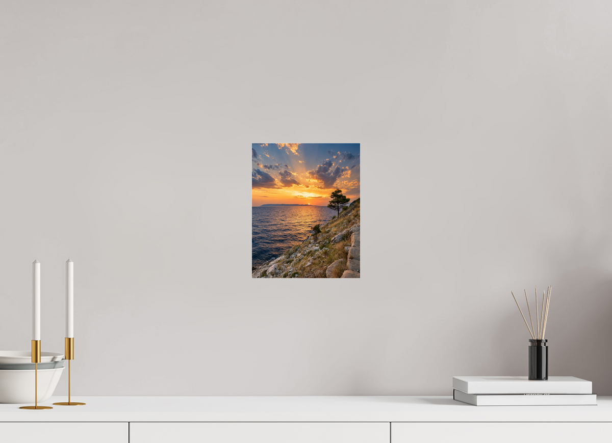 20 x 25 cm, Photo Print Under Acrylic Glass Adriatic Afterglow
