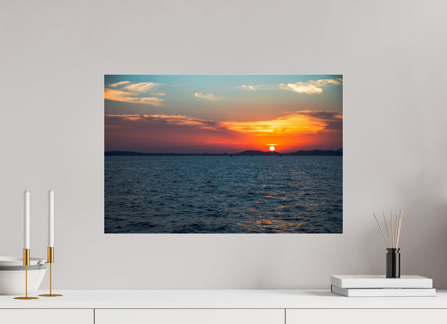 Fiery sunset