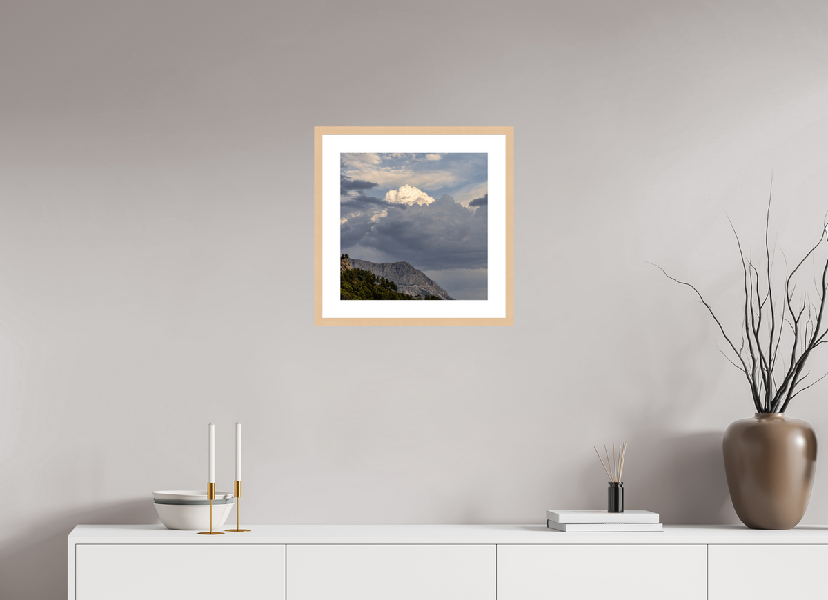 40 x 40 cm, Fineartprint im Rahmen - natur Where Light Emerges