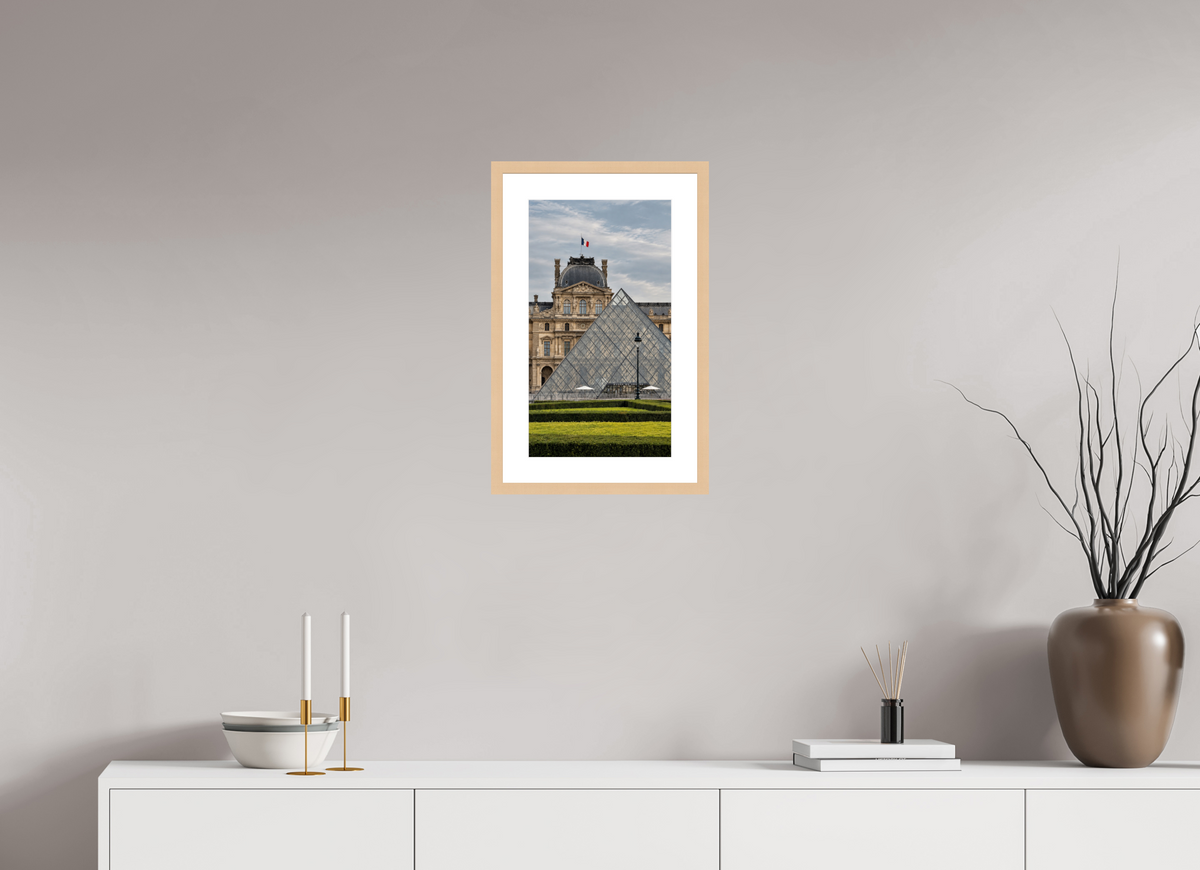 27 x 48 cm, Fineartprint im Rahmen Natur Louvre
