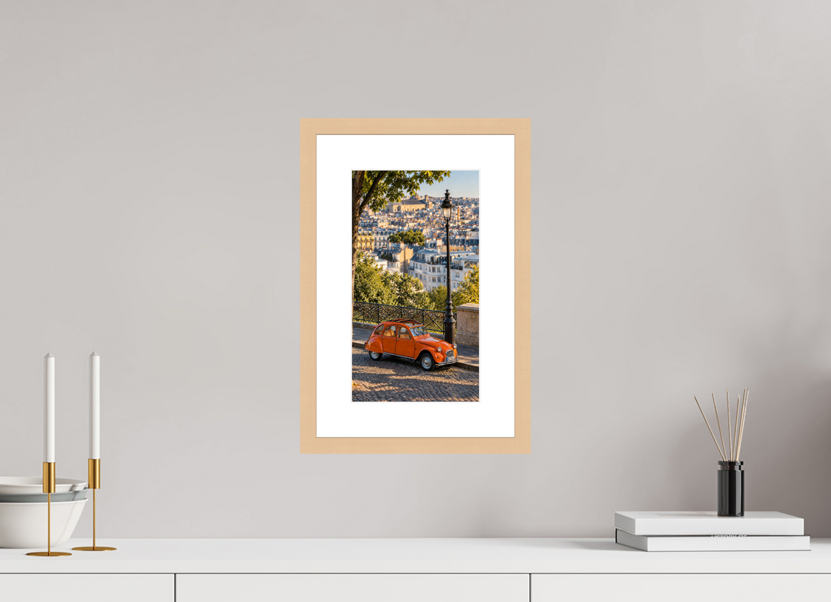 18 x 32 cm, Fineartprint im Rahmen – Natur Paris in Motion