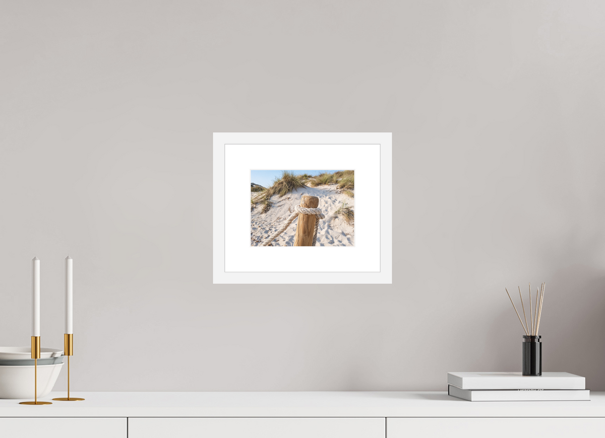 20 x 15 cm, Fineartprint im Rahmen - weiß Dune Stillness