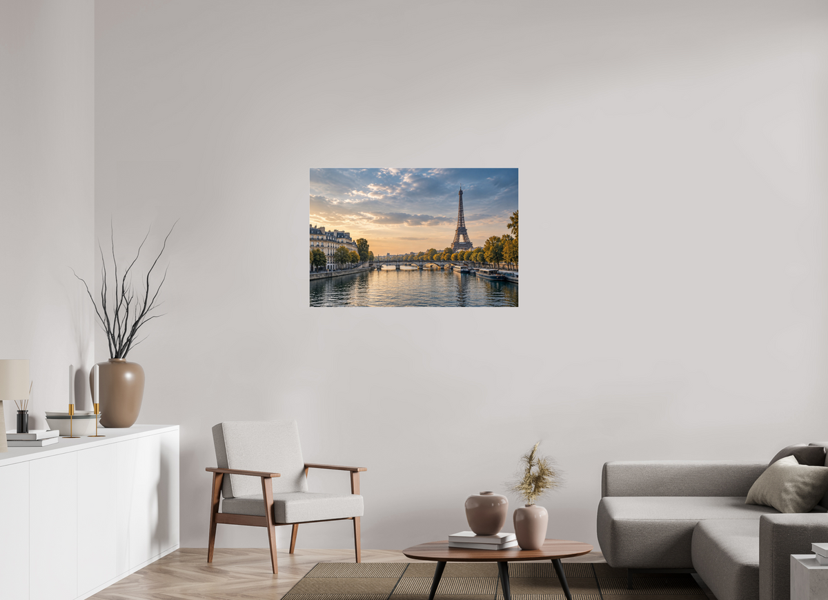 105 x 70 cm, Photo Print Under Acrylic Glass Paris — Timeless Seine