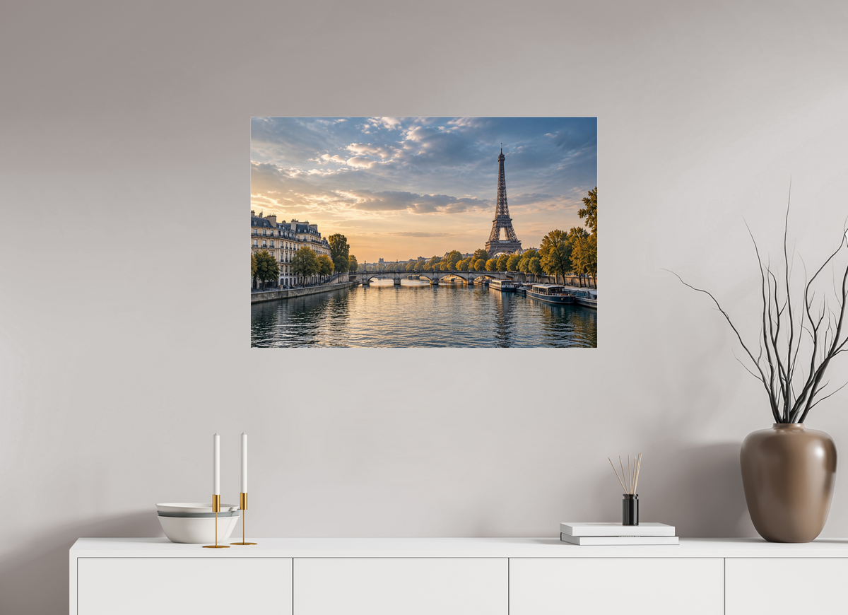 90 x 60 cm, Photo Print Under Acrylic Glass Paris — Timeless Seine