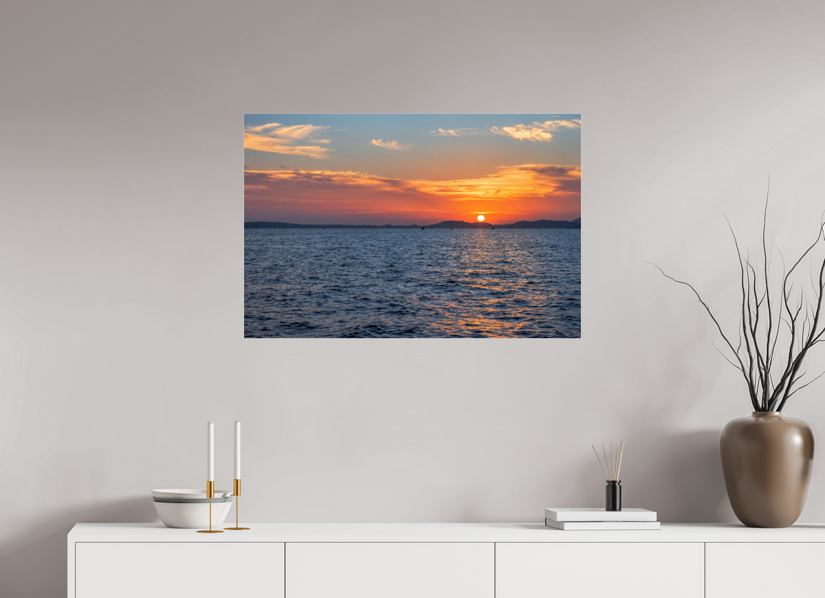 90 x 60 cm, Photo Print Under Acrylic Glass Mediterranean Afterglow – Mallorca